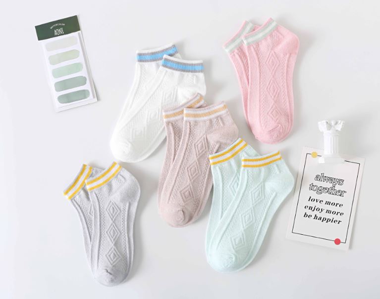 Set 10 Đôi Tất Vớ Nữ Cổ Kẻ S4 Siêu HOT