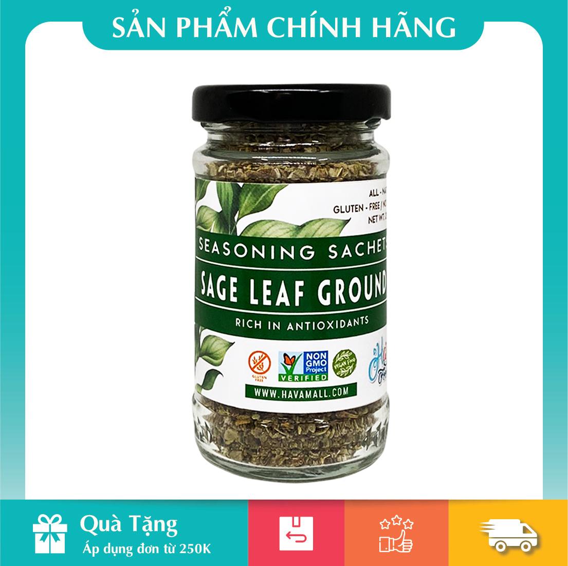 [HOÀN TIỀN MAX 10%][ HÀNG CÔNG TY NHẬP KHẨU ] Lá Xô Thơm Lọ Thủy Tinh 20gr – Sage Leaf Ground 20g
