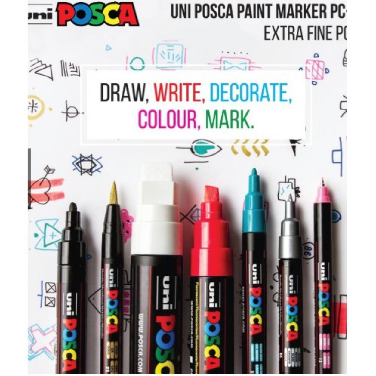 Bút Uni - POSCA chuyên vẽ Giầy Túi Áo [1M] [BÚT VẼ GIẦY] [SIÊU TIẾT KIỆM]