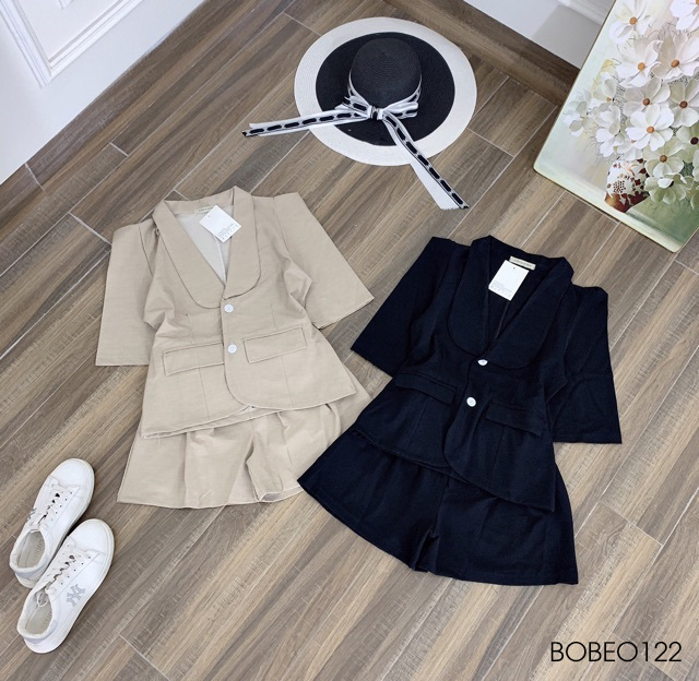 set vest công sở tay bồng hottrend 2021 bobeo122