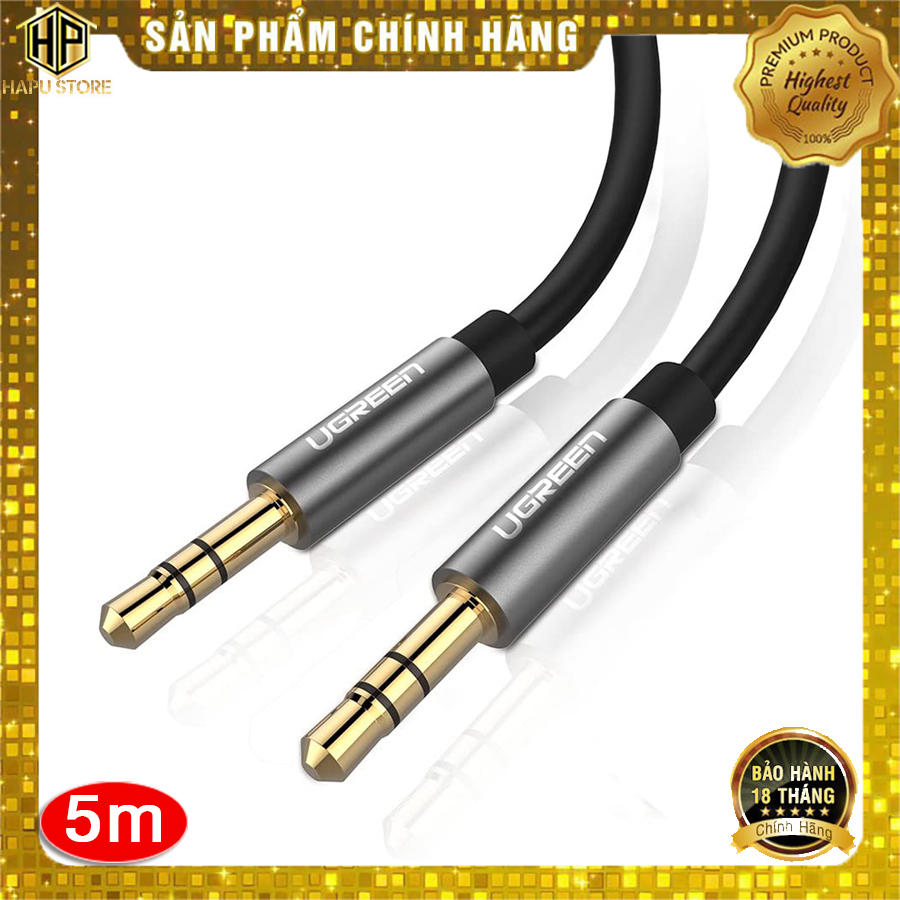 Dây loa AUX hai đầu 3,5mm dài từ 0.5m đếm 5m Ugreen chính hãng - Hapustore