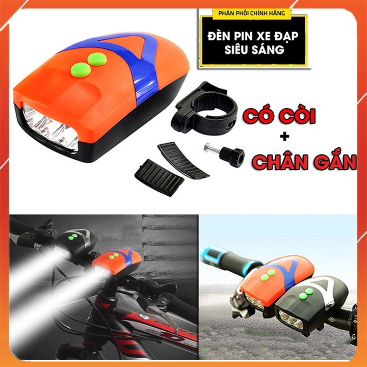 Đèn led chiếu sáng cho xe đạp kiêm còi