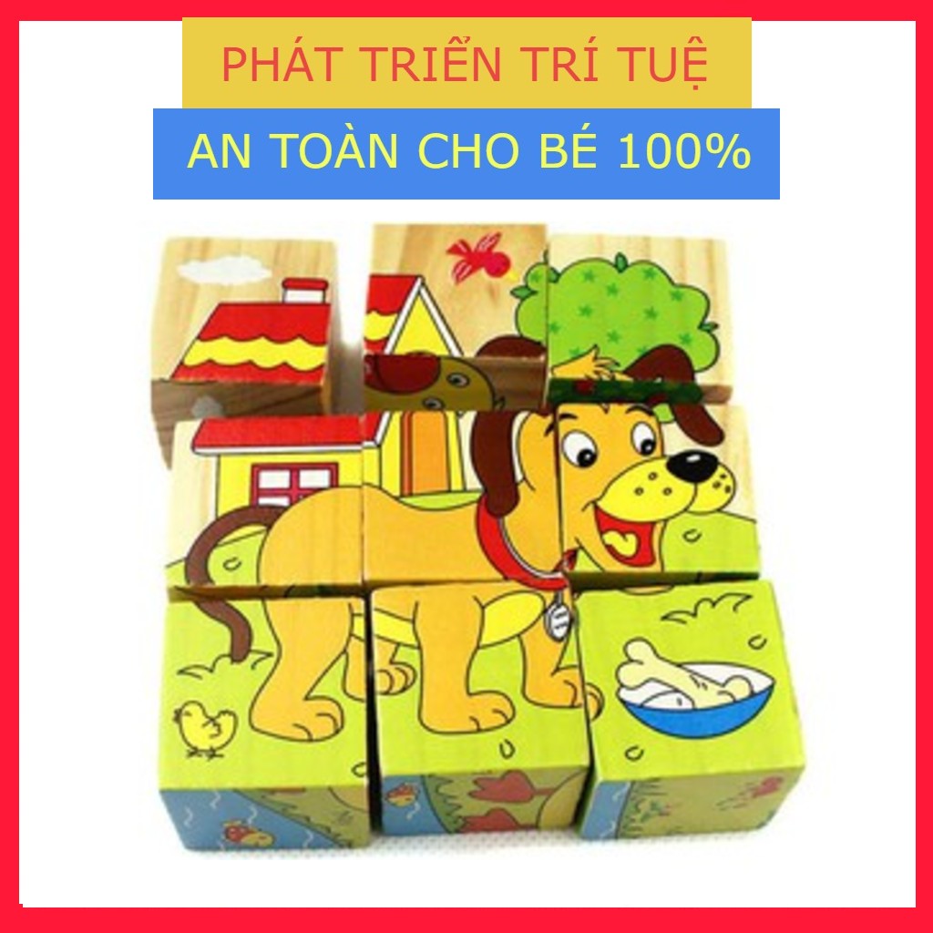 Đồ Chơi Bộ Xếp Hình Gỗ 3D Thông Minh Cho Bé