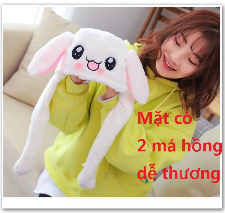 Nón tai thỏ giật cử động 2 tai Pikachu