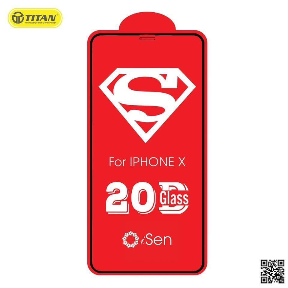KÍNH CƯỜNG LỰC IPHONE FULL MÀN 20D ISEN KC20