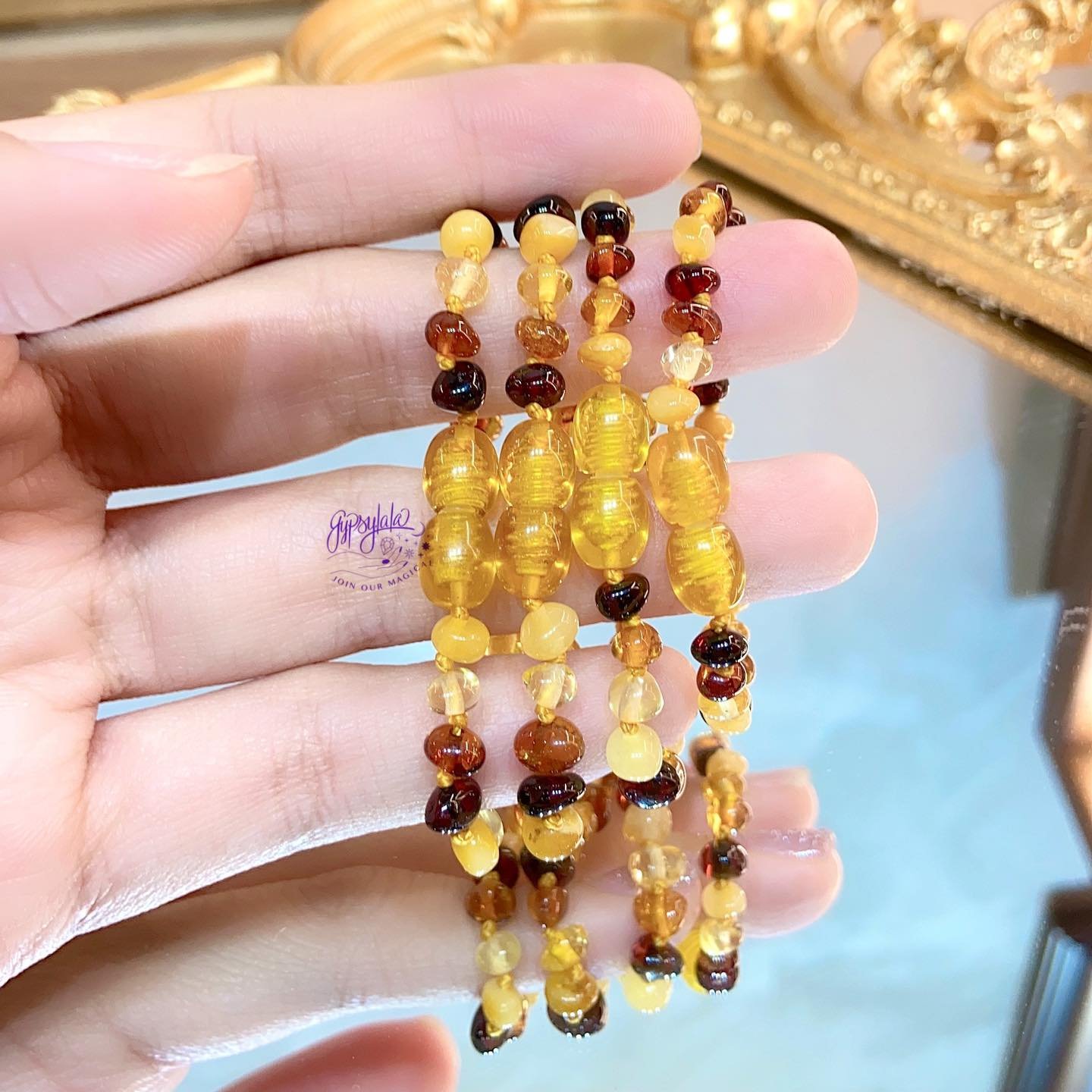 15cm Natural Amber Baby Bracelet Peace and Health Sp002014 Gypsylala