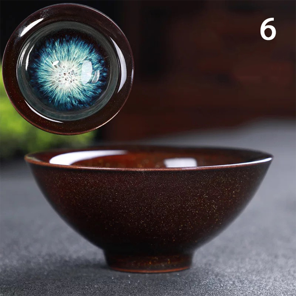 [NHIỀU MÀU] Chén trà men Thiên mục Lông thỏ Hỏa biến, chén uống trà men hỏa biến Nhã Nam