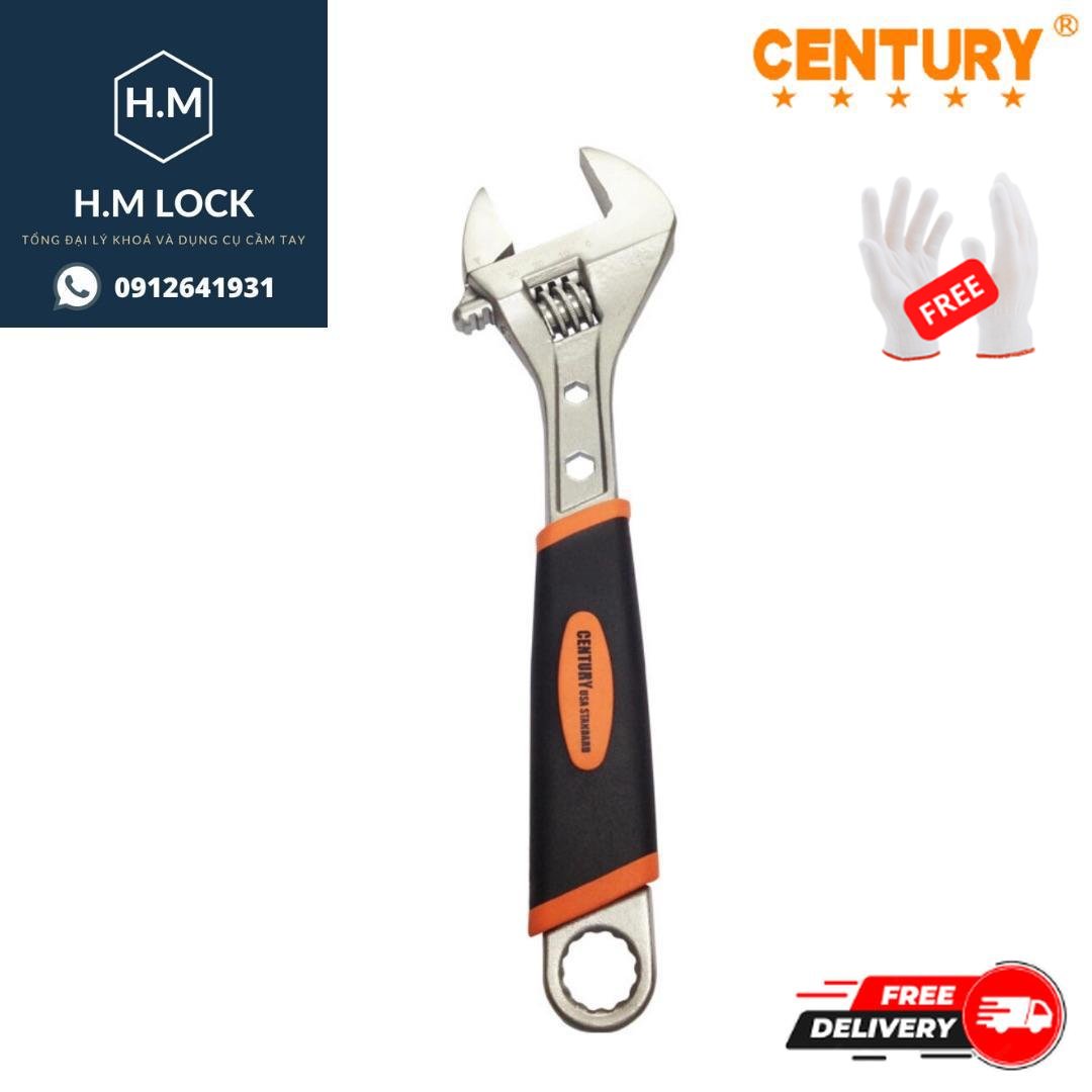 Mỏ lết century 8”-10”-12” - cán bọc nhựa - hàng cao cấp - hm lock