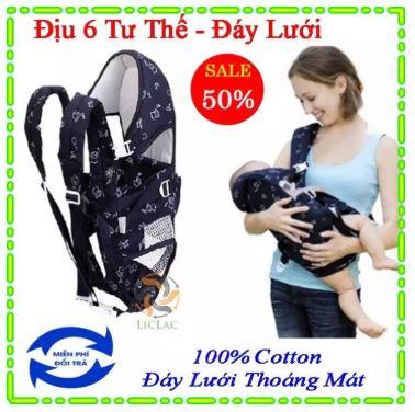 [HCM]Đai Địu Em Bé Doll Baby Đa Năng 6 Tư Thế Cao Cấp 100% Cotton Mềm Mại Thoáng Khí Cho Bé - Hàng Việt Nam Chất Lượng Cao