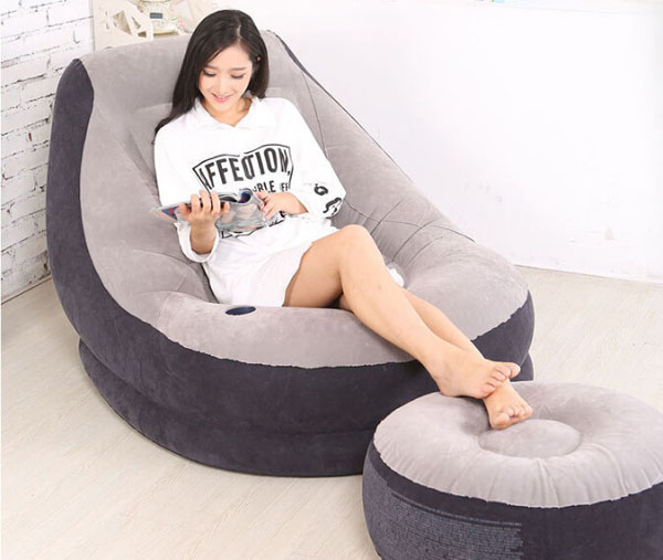 Ghế hơi tựa lưng bọc nhung cao cấp