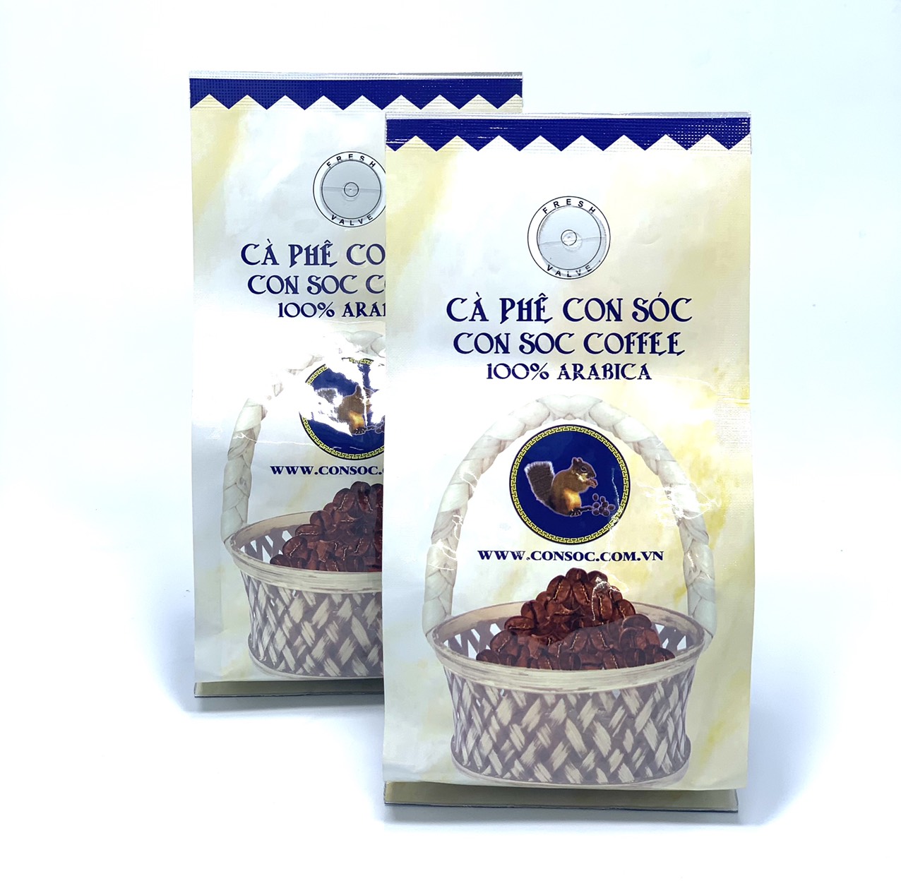 Cà phê hạt Con Sóc - Bịch 200gam( Combo 2 Bịch)