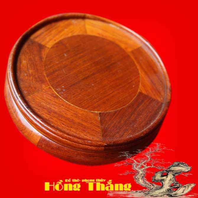 Đế bát hương  (đồ thờ gỗ ,kê bát hương) đế gỗ tròn , đế gỗ chân thấp  ( cao 6cm)