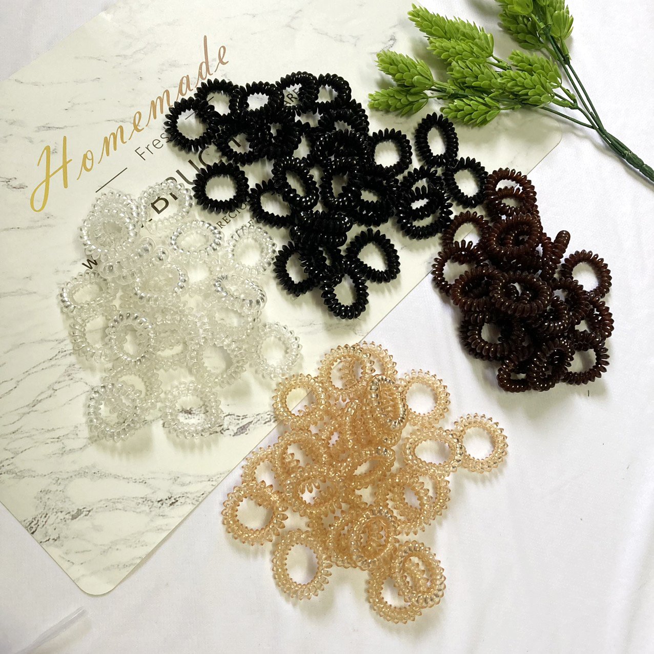 Set 4 Dây cột tóc lò xo loại vừa nhỏ - DAYLOXO