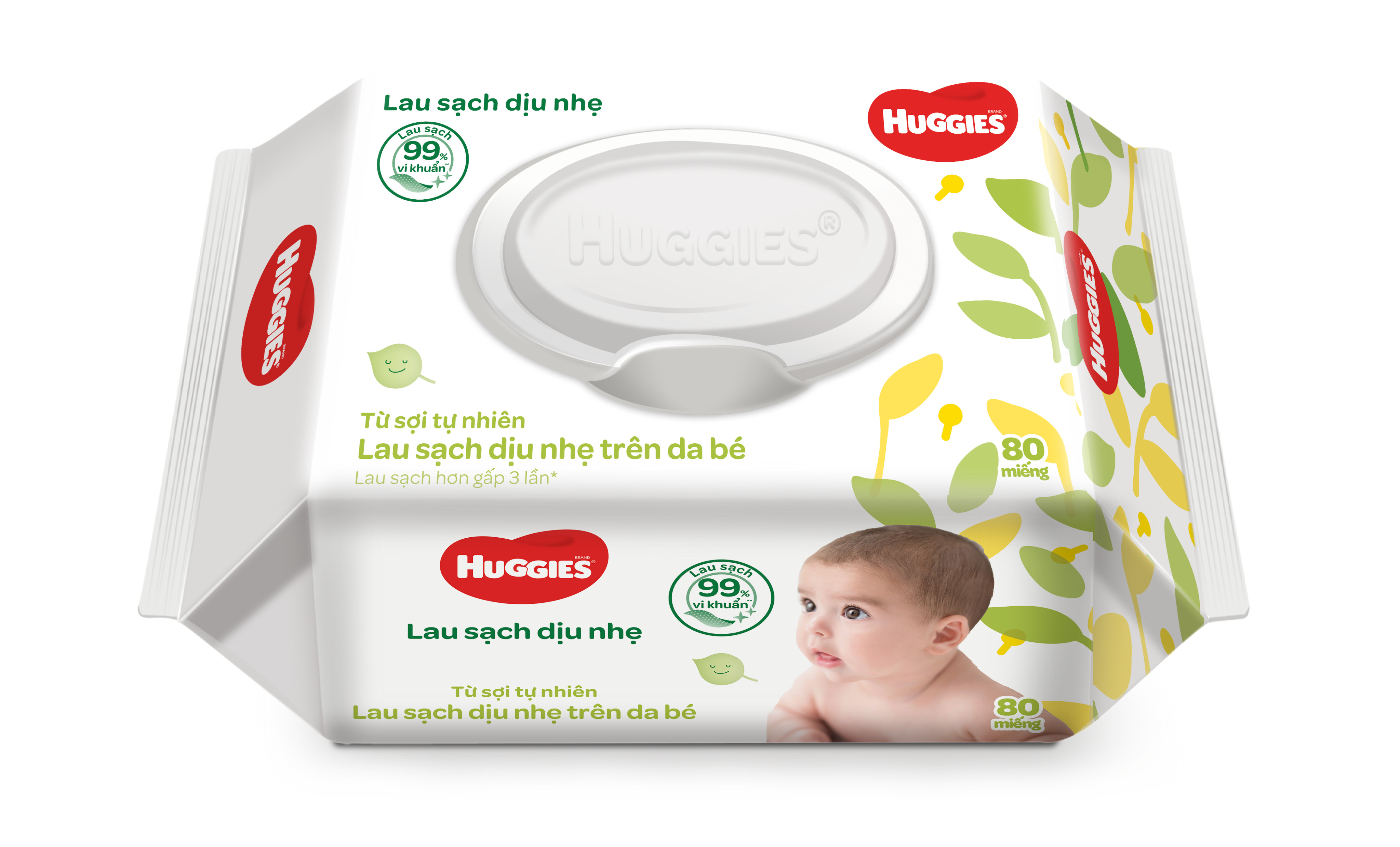[GIFT] Combo 2 gói khăn ướt Huggies 80 miếng