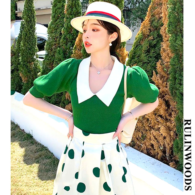 RULINWOODS bộ sưu tập mới áo sơ mi thời trang nữ Áo sơ mi hàn quốc áo sơ mi nữ tay phồng