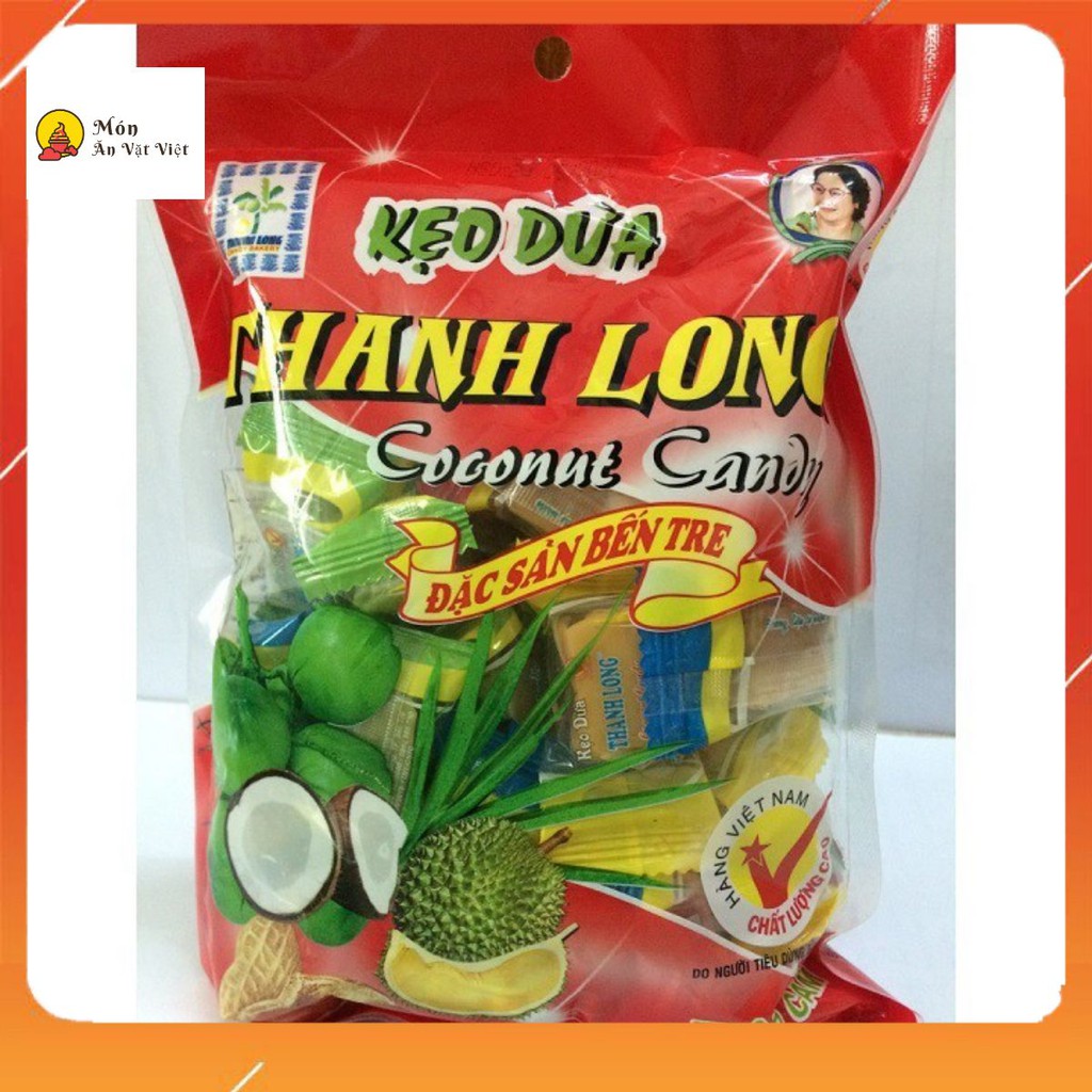 kẹo dừa thanh long thập cẩm - đặc sản Bến Tre (500g)