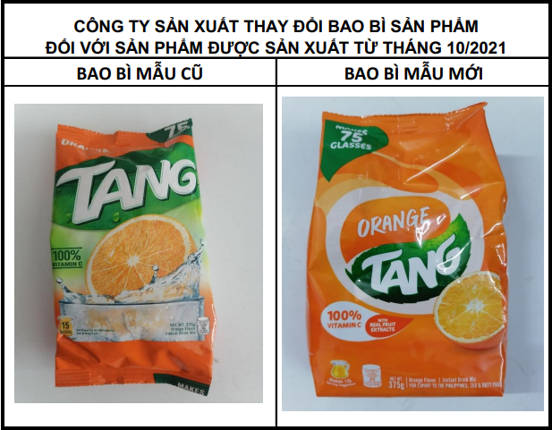 [Gói 375g] BỘT CAM (PHA THỨC UỐNG) [Thailand] TANG Mondelez Orange Powder (halal) (bph-hk)