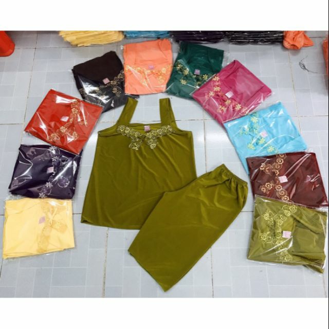 Đồ bộ lửng mặc ngủ thun lạnh mềm mại phối ren nhiều màu