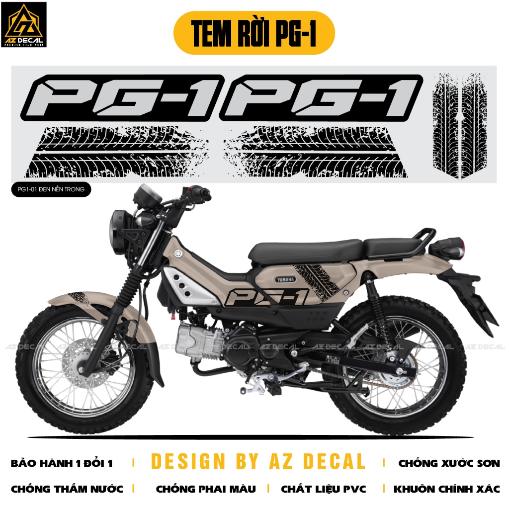 Tem decal xe yamaha pg-1 cực chất | pg1-01 | team decal hình dán xe máy chống nước bền màu