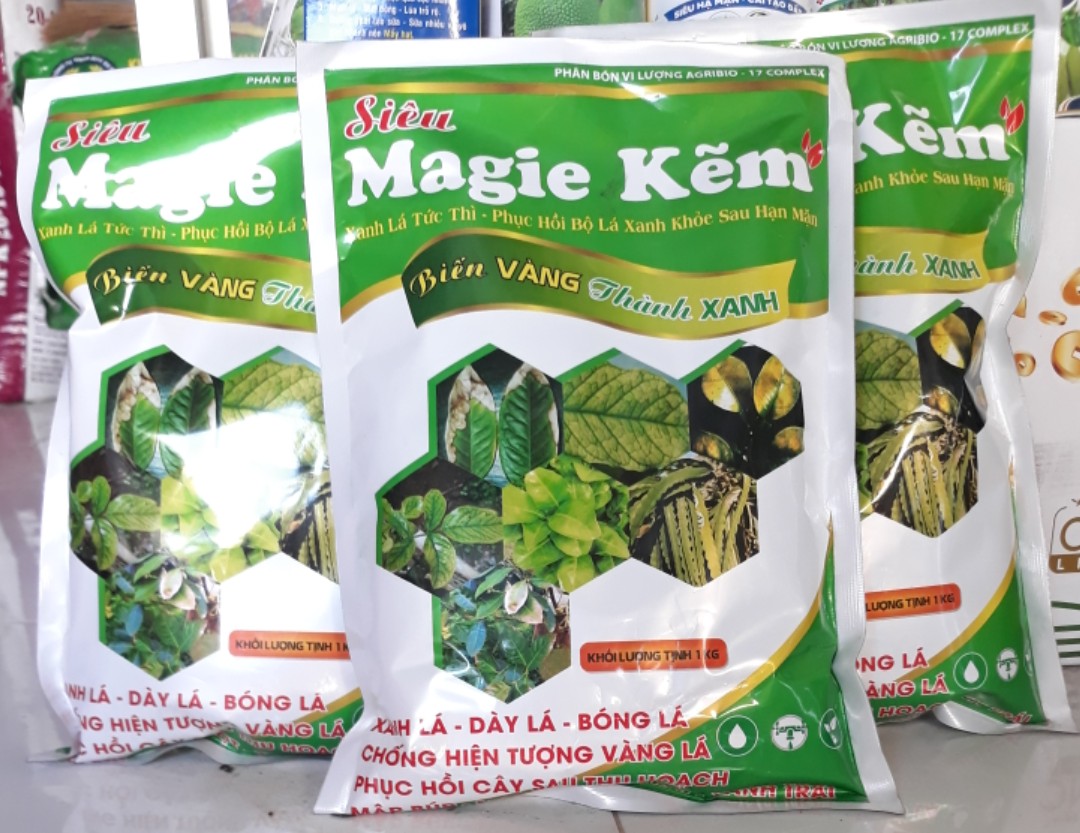 Mg - Zn Phân bón trung vi lượng siêu Mg -Zn loại 1kg - Dùng trên cây trồng