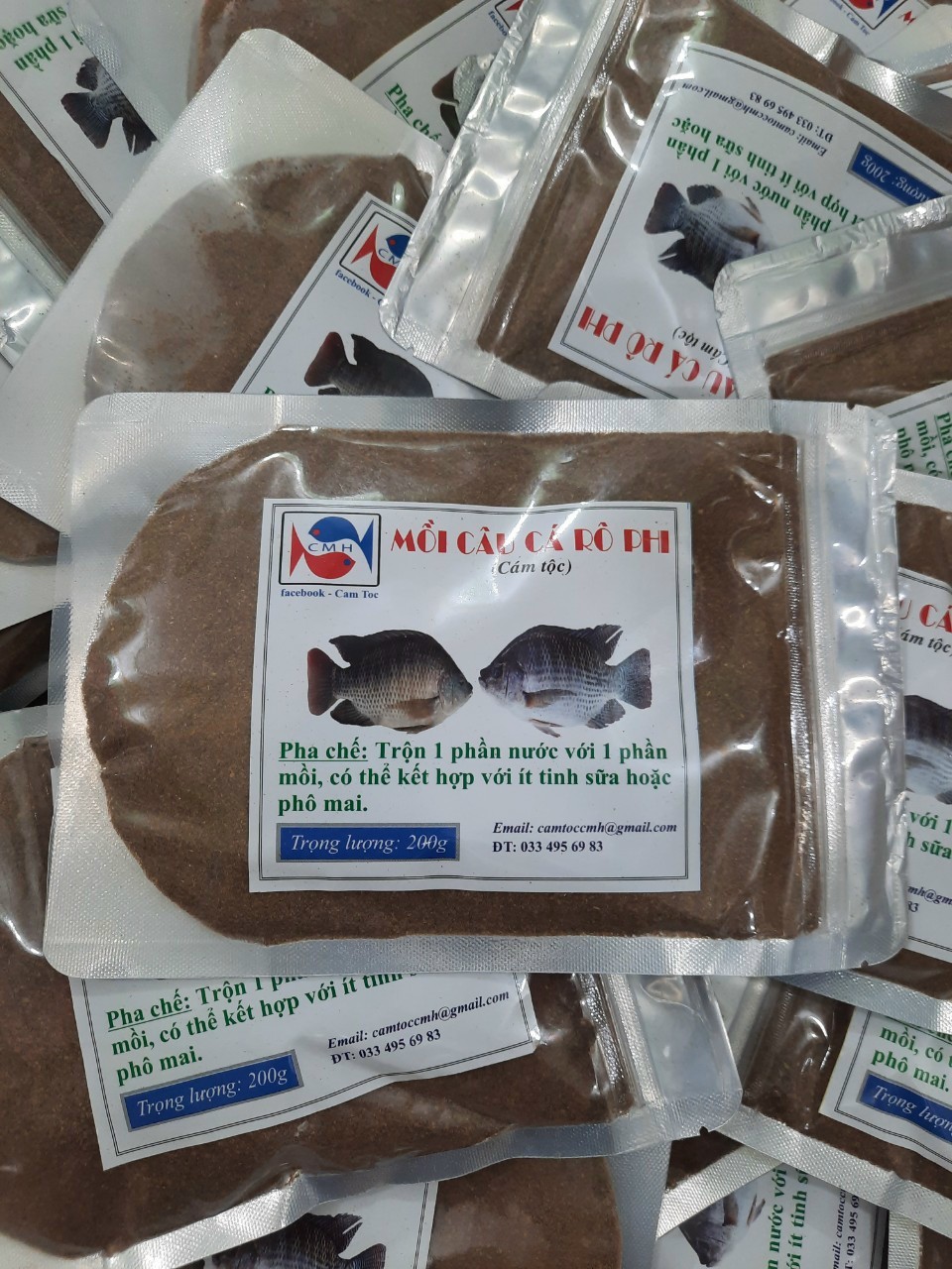 [Giá rẻ] Mồi Câu Cám tộc cá rô phi gói 200gr