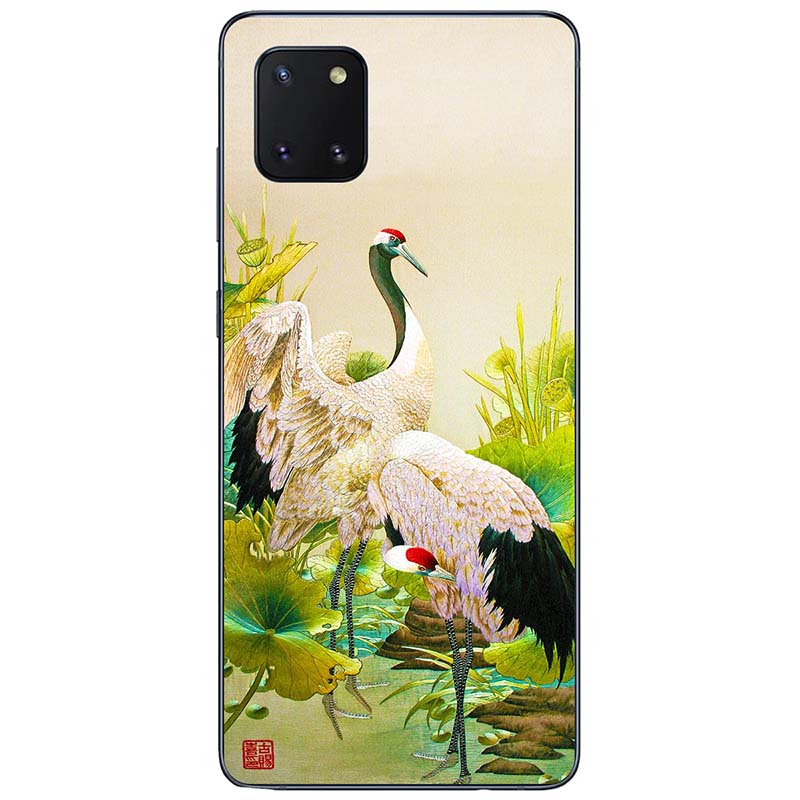 Ốp lưng dành cho Samsung Galaxy Note 10, Note 10 Plus, Note 10 Lite, Note 20, Note 20 Ultra mẫu Chim hạc