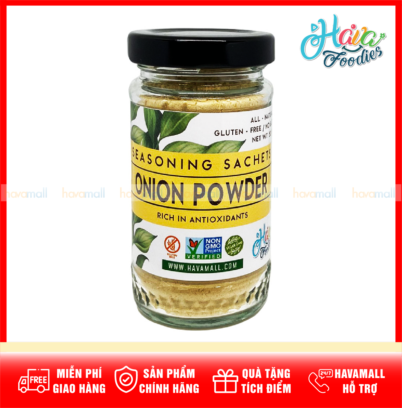 [HOÀN TIỀN MAX 10%]Bột Hành Bịch Havafoodies – Onion Powder