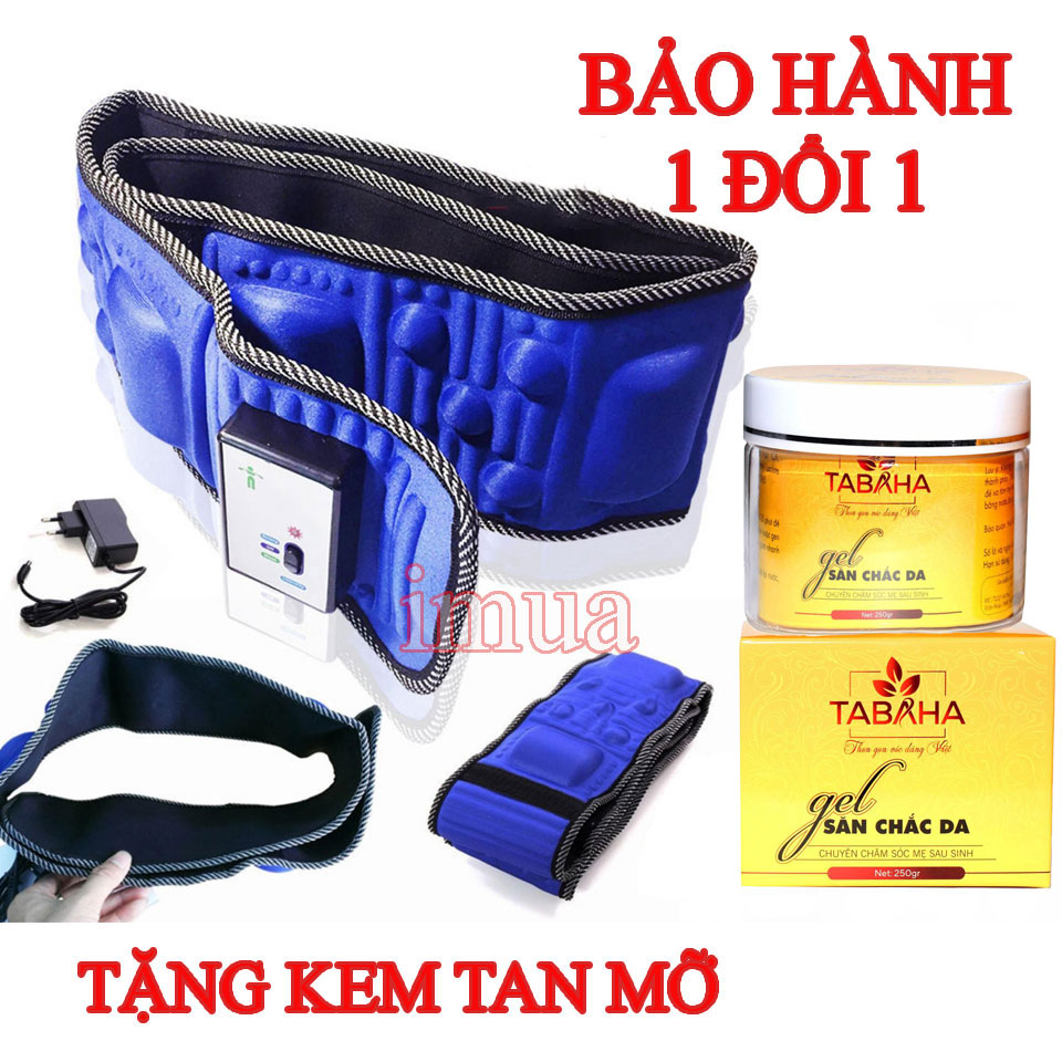 Đai massage, máy tập bụng X5, Tặng kem tan mỡ, bảo hành 1 năm