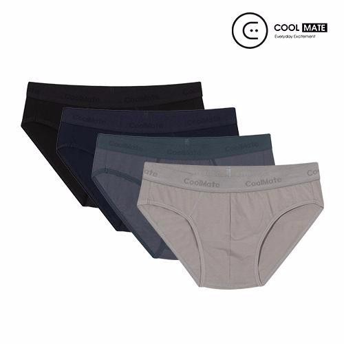 [CHỈ 20H 24-29.8 TẶNG QUÀ ĐƠN TỪ 299K]COOLMATE - Combo 4 Quần Sịp tam giác chất liệu Cotton Compact