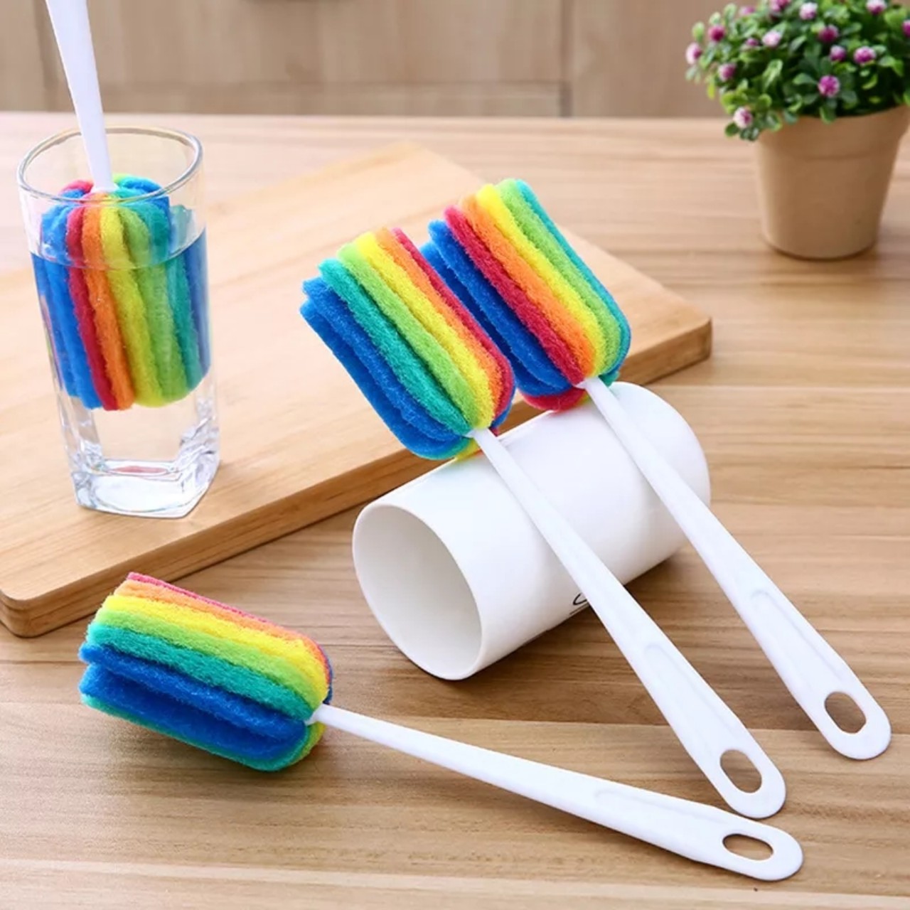 Cây cọ rửa ly tách 7 màu