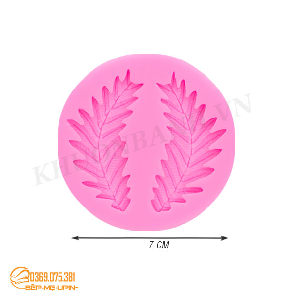 Khuôn silicon lá cây vỉ 2 lá dương sỉ