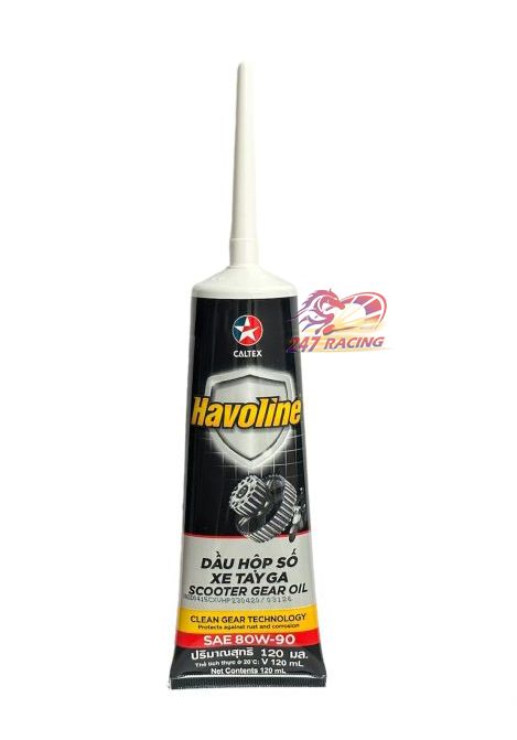 Nhớt hộp số Havoline Scooter Gear Oil 80W-90 120ml, nhớt láp dành cho xe ga