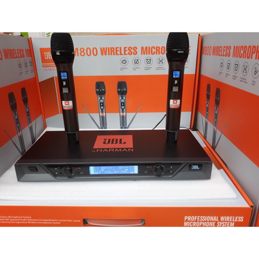 Micro Không Dây Karaoke J-B-L VM500 Bộ Đầu Thu 2 Micro Không Dây J-B-L VM500, Hát Nhẹ Chống Hú, Tiếng Trong Ấm, Được Trang Bị Tính Năng Cảm Biến Tự Ngắt , Sóng Khỏe, Sử Dụng Tốt, Bảo Hành 1 Năm.
