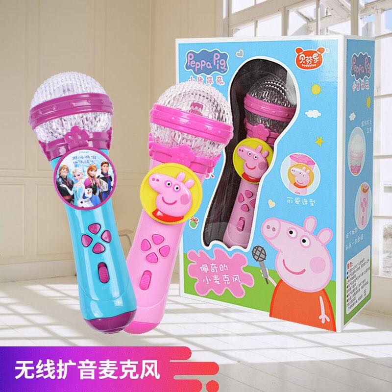 ĐỒ CHƠI MICRO HÁTKARAOKE ELSA , HEO PEPPA ,GẤU CON CHO BÉ YÊU