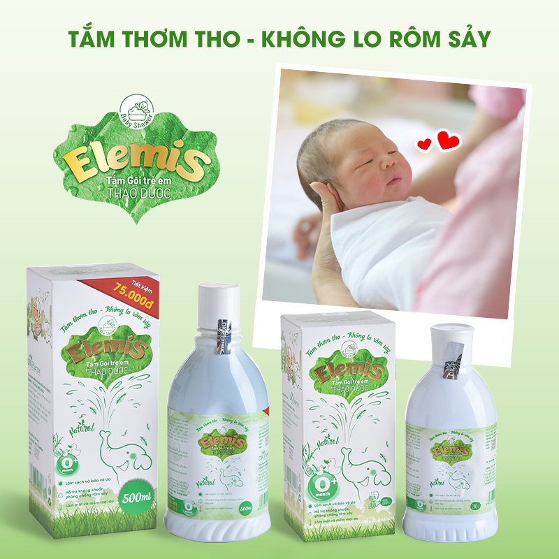 Nước Tắm Thảo Dược Cho Bé Elemis Chai 200ml / 500ml