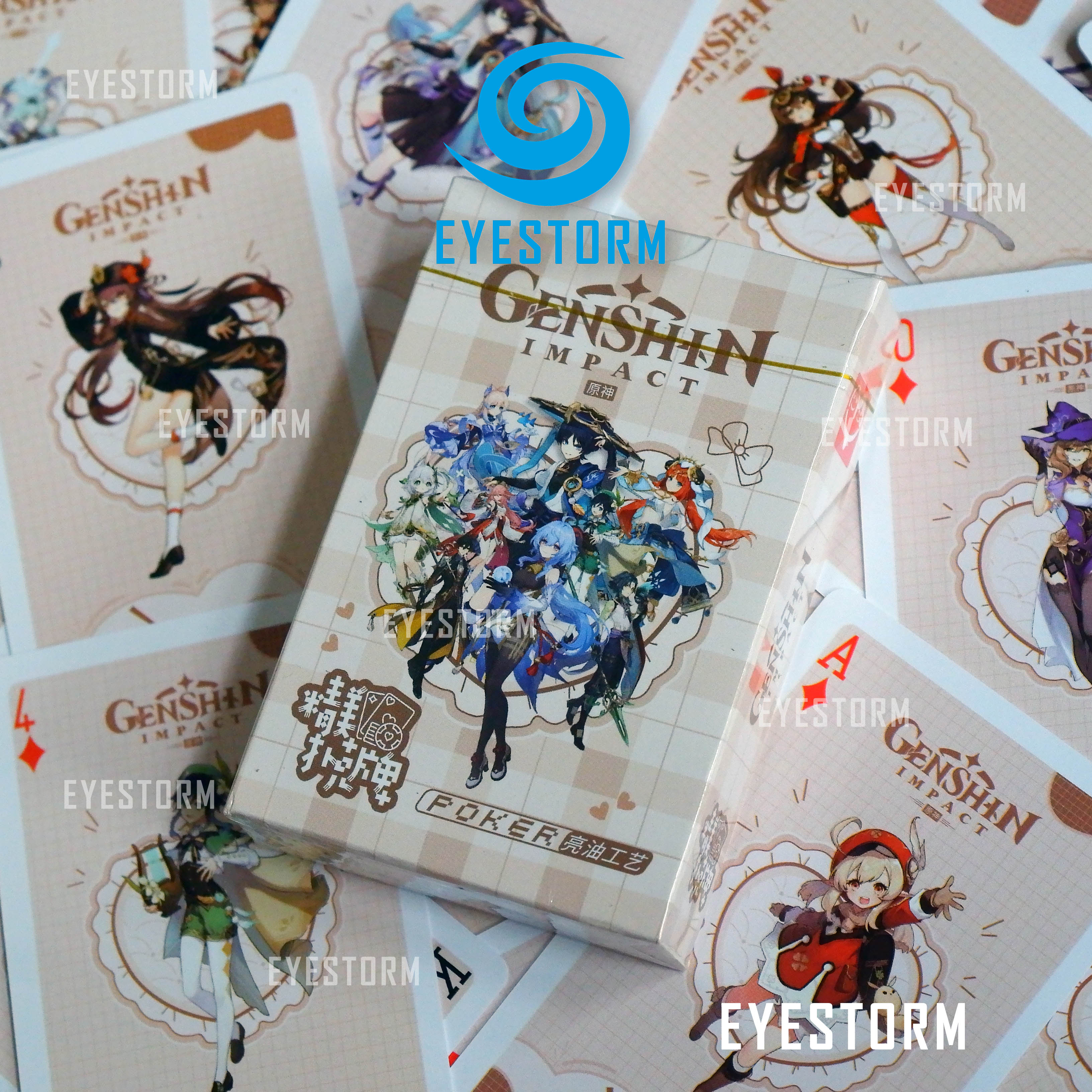 Bài tây anime GENSHIN IMPACT 5, tú lơ khơ, manga - Poker HLW - 54 lá