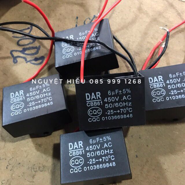 5 con tụ quạt 6uf 450v