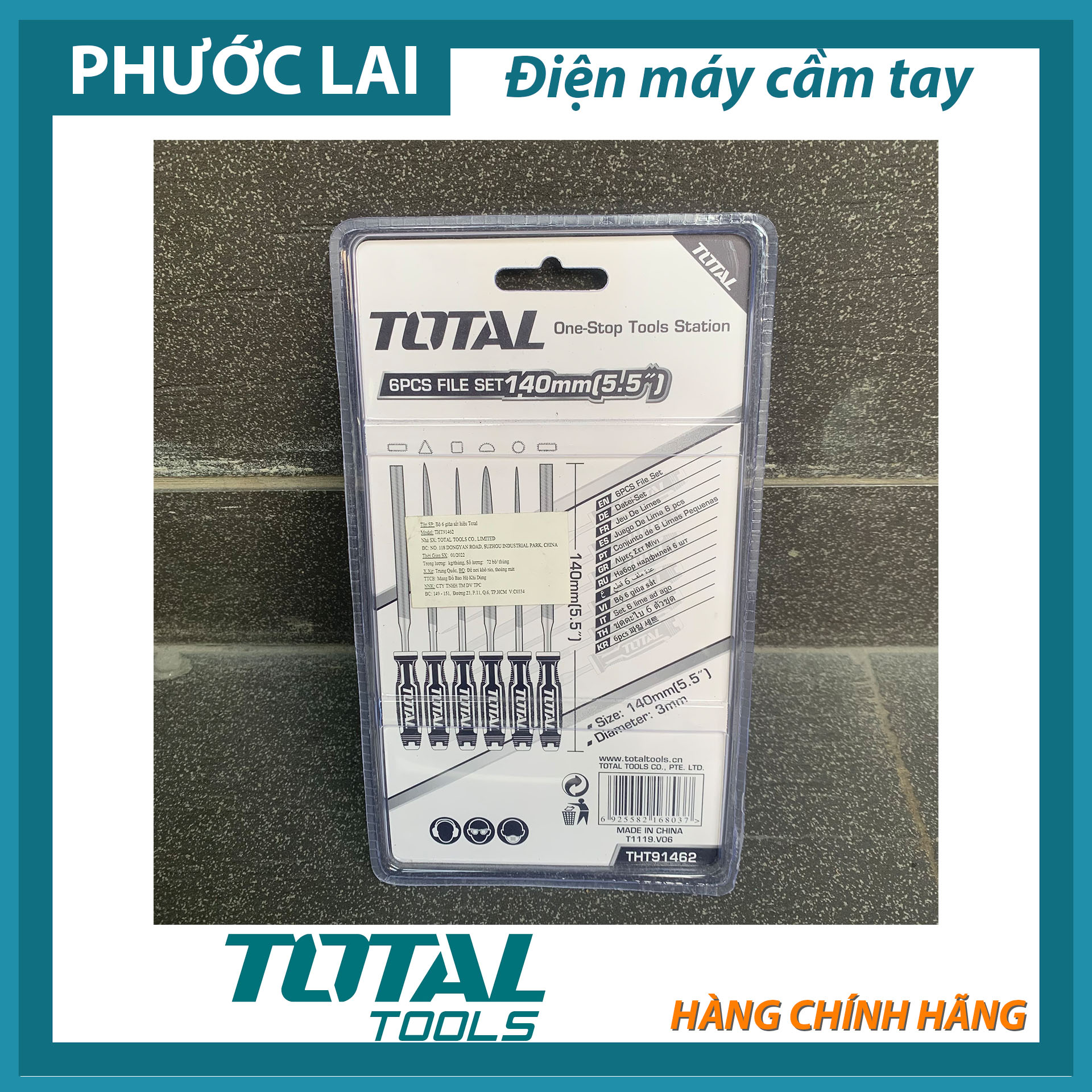 Bộ giũa sắt 6 chi tiết Total THT91462