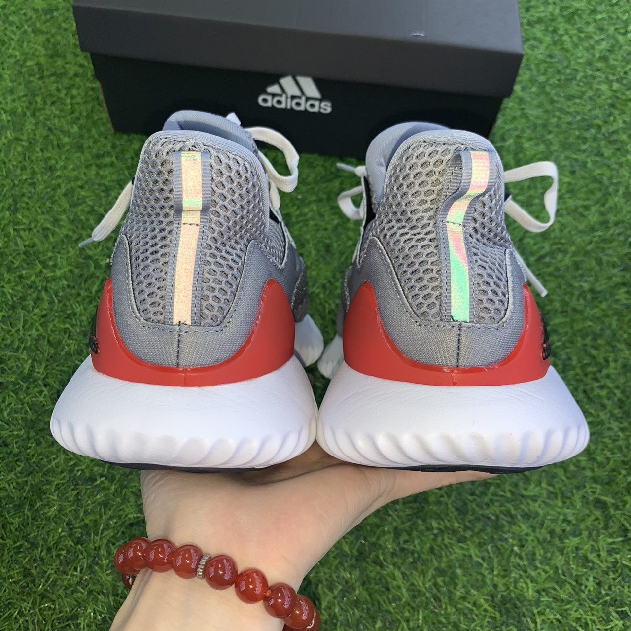 [ VIDEO ẢNH+HỘP BẢO VỆ GIÀY] giày thể thao Alphabounce beyond xám đỏ thời trang nam nữ