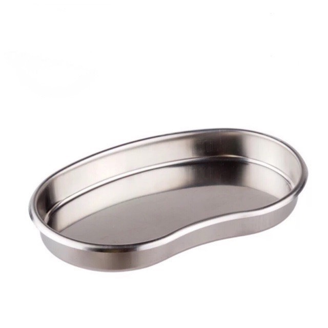 Khay inox đựng dụng cụ nail (khay trung)