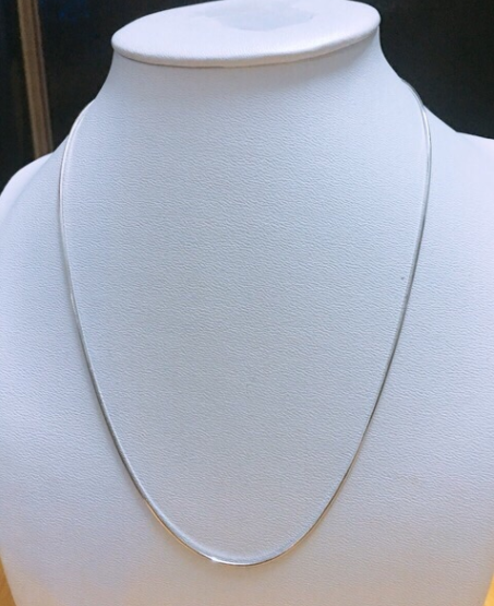 [HCM]( siêu hot ) Dây chuyền trơn sợi mì bạc ý cho nữ,kiểu dáng thời trang100% bạc thật ,có tư vấn size 45 CM