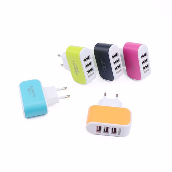 Cốc sạc đa năng 3 cổng 3.1A cốc sạc USB