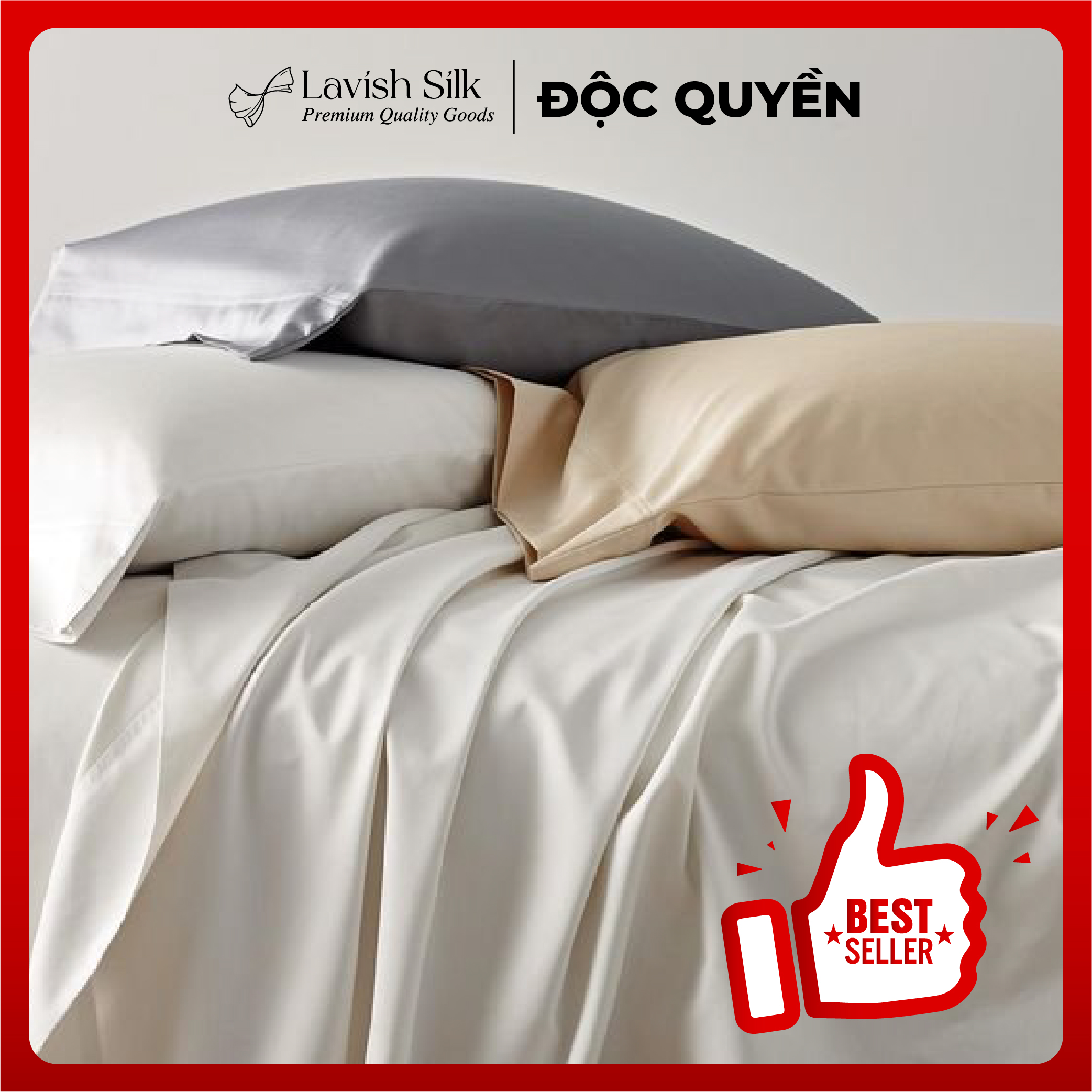 Vỏ gối áo gối Phi Lụa Lavish Silk êm ái mềm mại cao cấp Màu Ngẫu Nhiên - Chat Chọn Màu