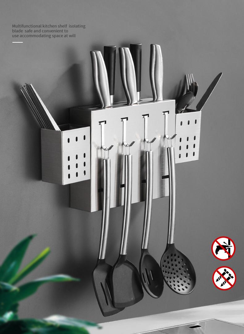 Kệ để dao đũa muỗm dán tường full inox