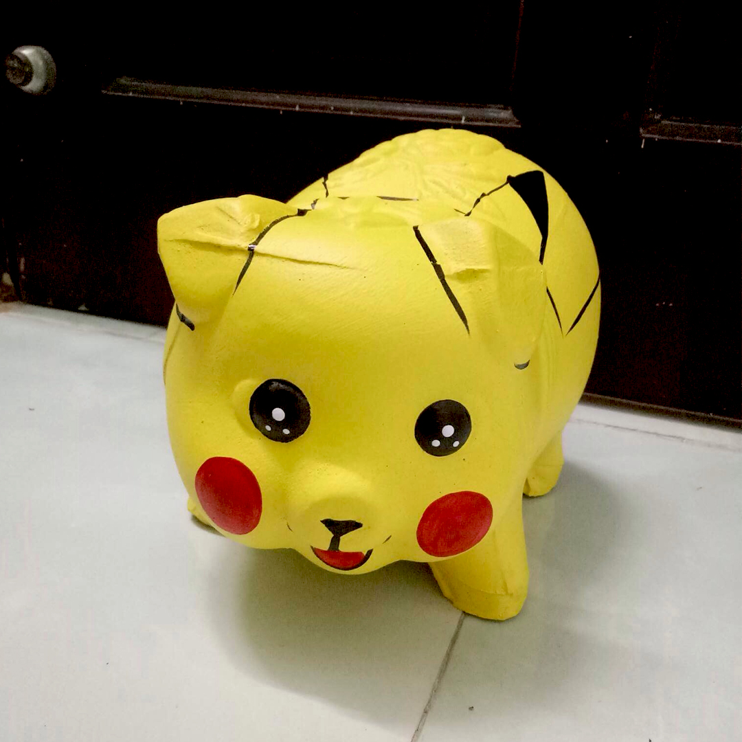Heo Đất, Lợn Đất Tiết Kiệm 3D - Size Đại dài 28cm - quà tặng