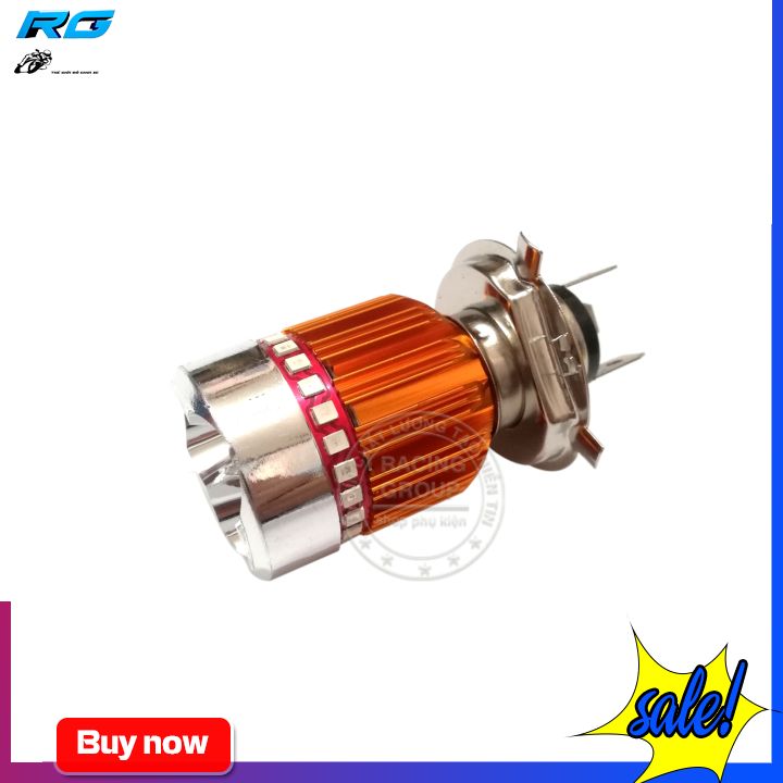 [HCM]Đèn Pha LED Xe Máy H4 7 Màu Siêu Sáng