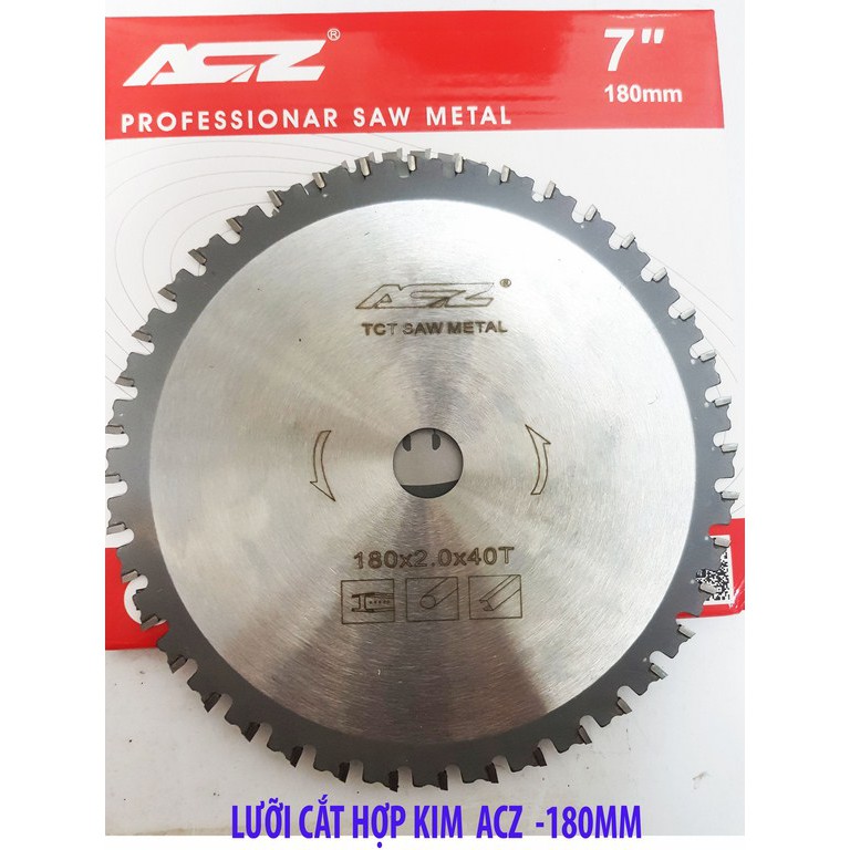 Lưỡi Cắt Sắt Hợp Kim 180Mm- Acz, lưỡi cắt sắt