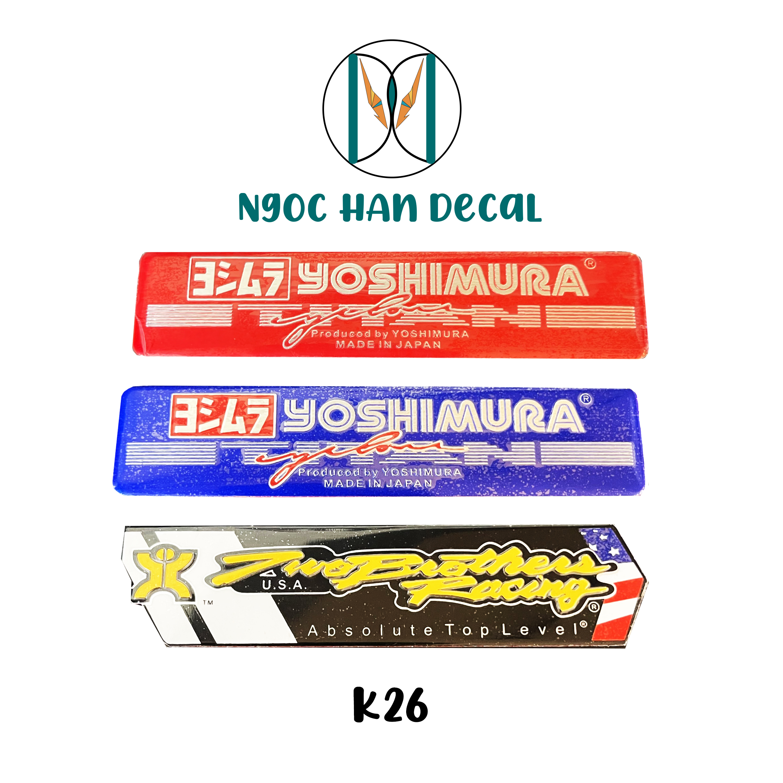 Tem nhôm yoshimura decal 3d chữ nổi siêu đẹp