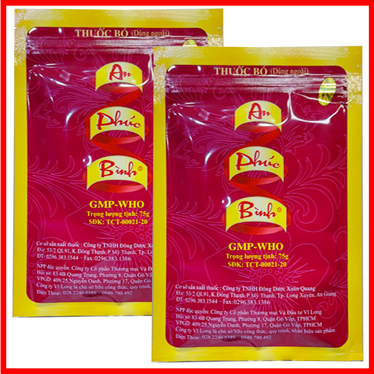 bột thảo dược An Phúc Bình 72g