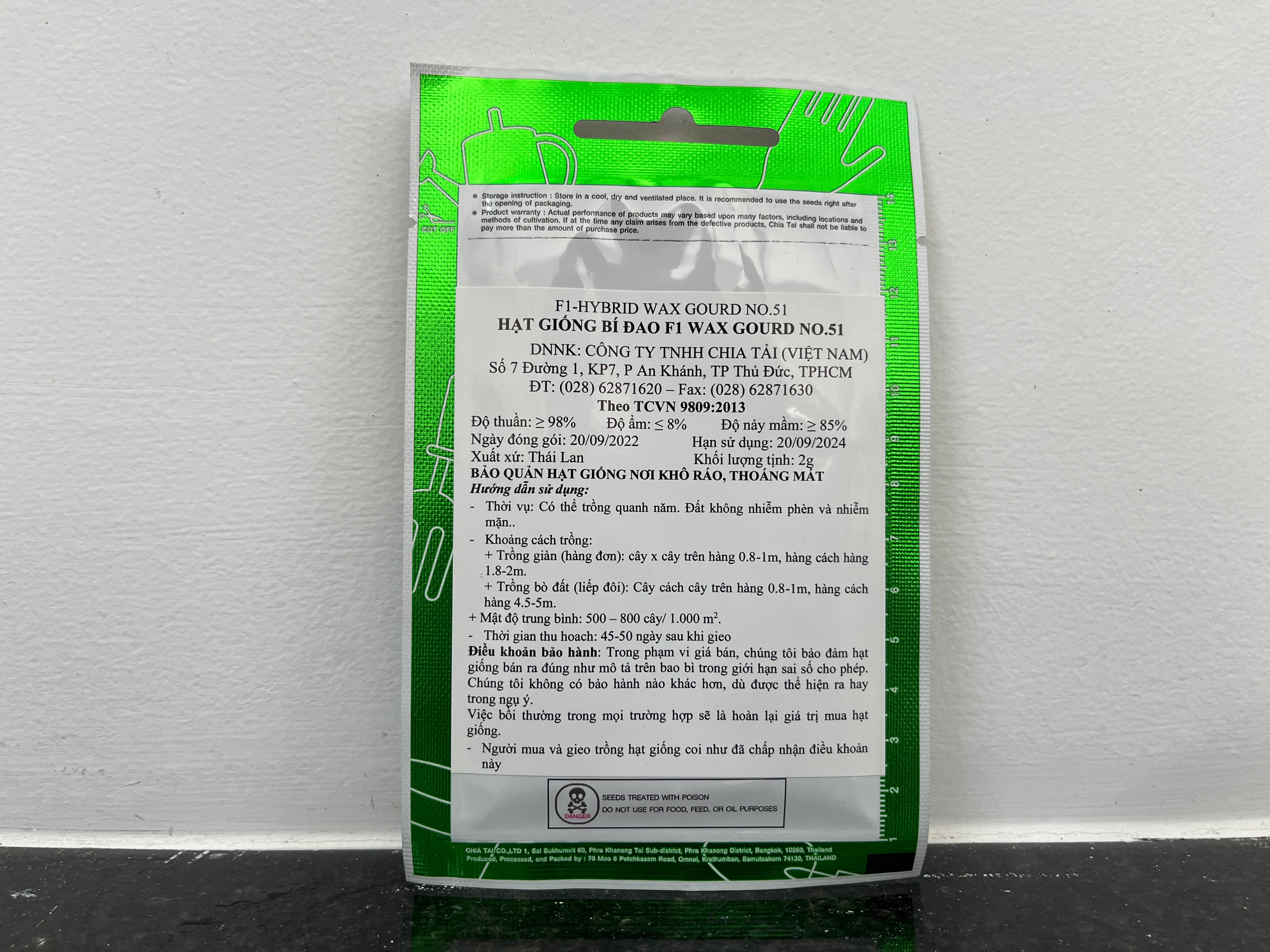 Hạt giống bí đao chanh NO.51 (Thái Lan F1)